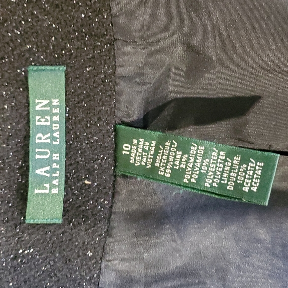 Laure Ralph Lauren Old Money  black wool blend blazer  jacket size 10 - Picture 13 of 16